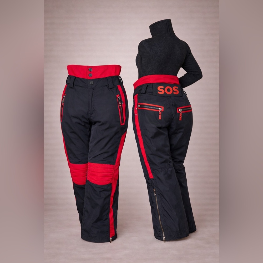 SOS Sportswear of Sweden Black and Red Ski Pants